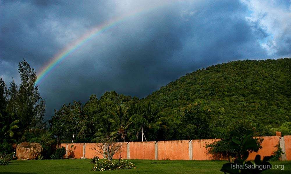 Rainbow seen from the spanda hall